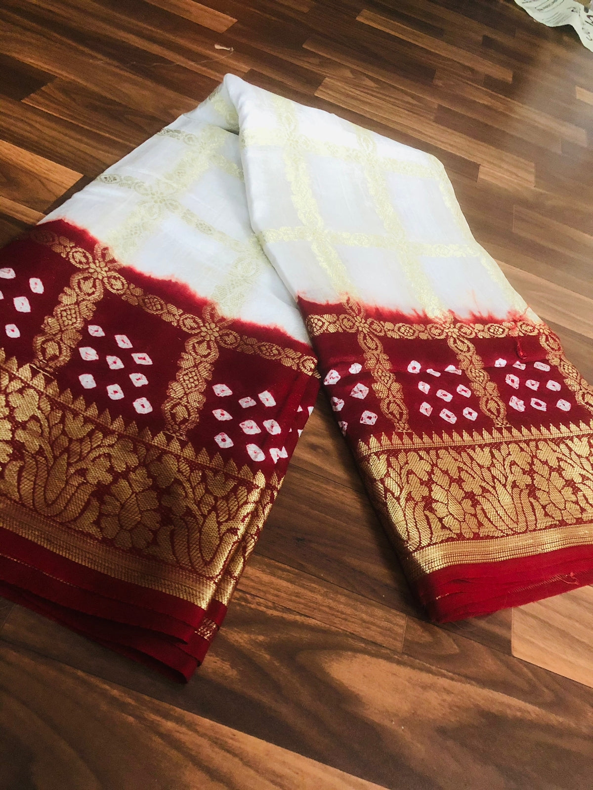 Panetar Bandhani Gharchola Saree