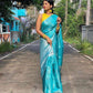 Sky Blue Fancy Banarasi Silk saree