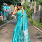 Sky Blue Fancy Banarasi Silk saree