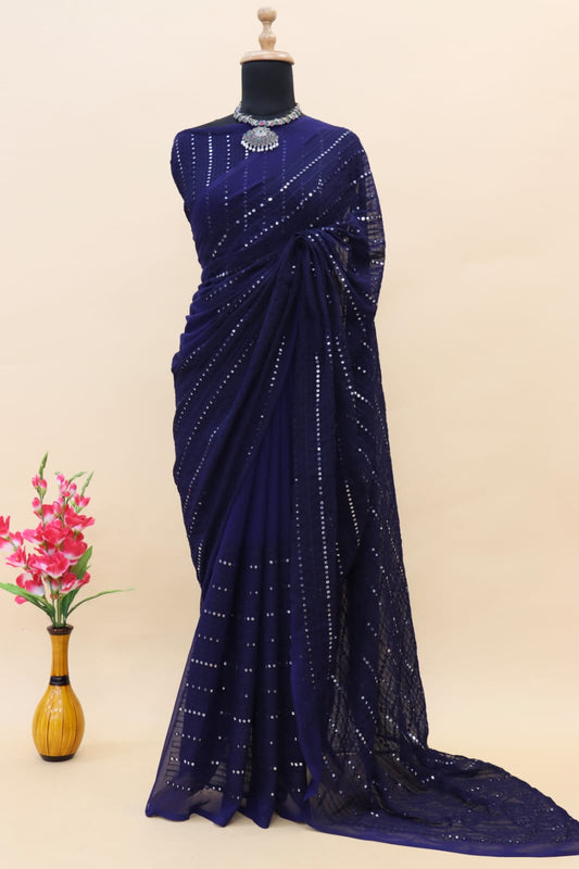 Designer Trending Embroidery Saree