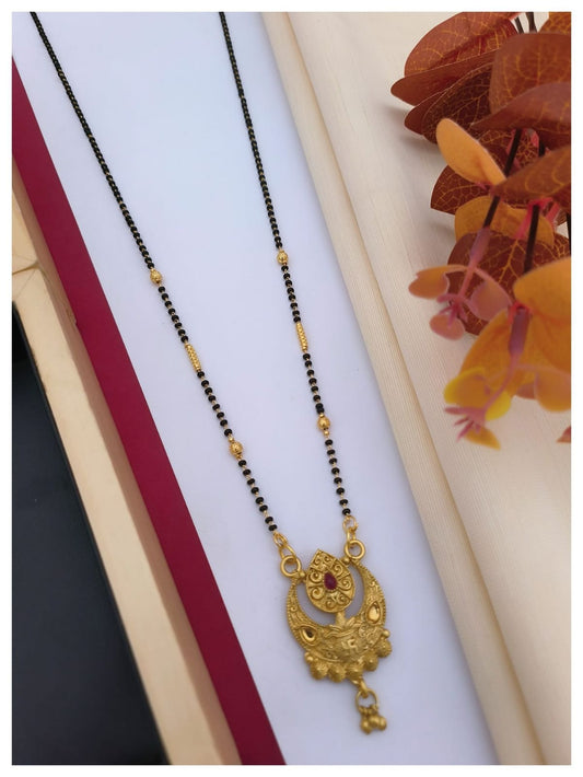 Fancy Dokiya Mangalsutra Designs Gold Plated Brass
