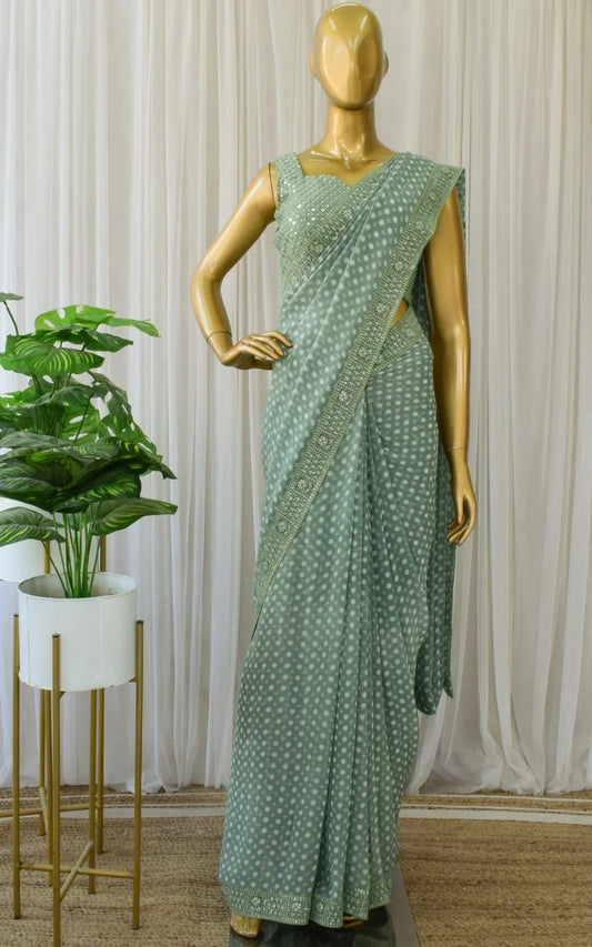 Designer Heavy Georgette Fancy Saree