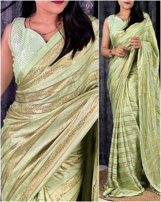 Designer Viscose Satin Fancy Saree