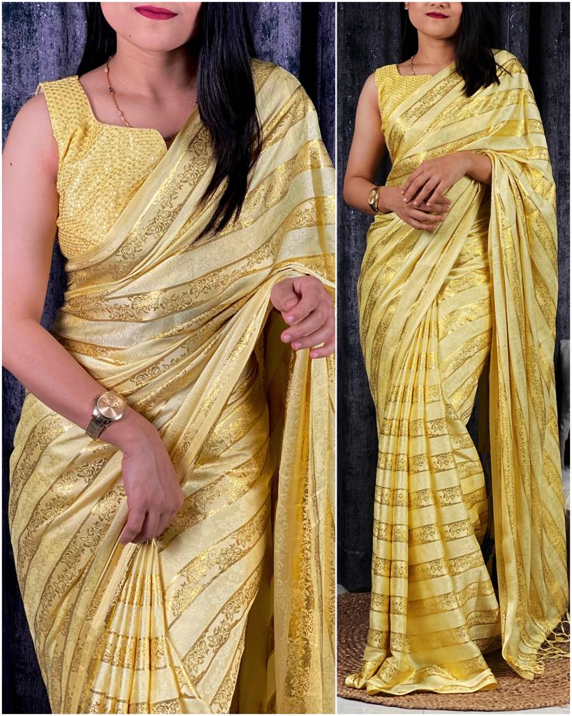 Designer Viscose Satin Fancy Saree