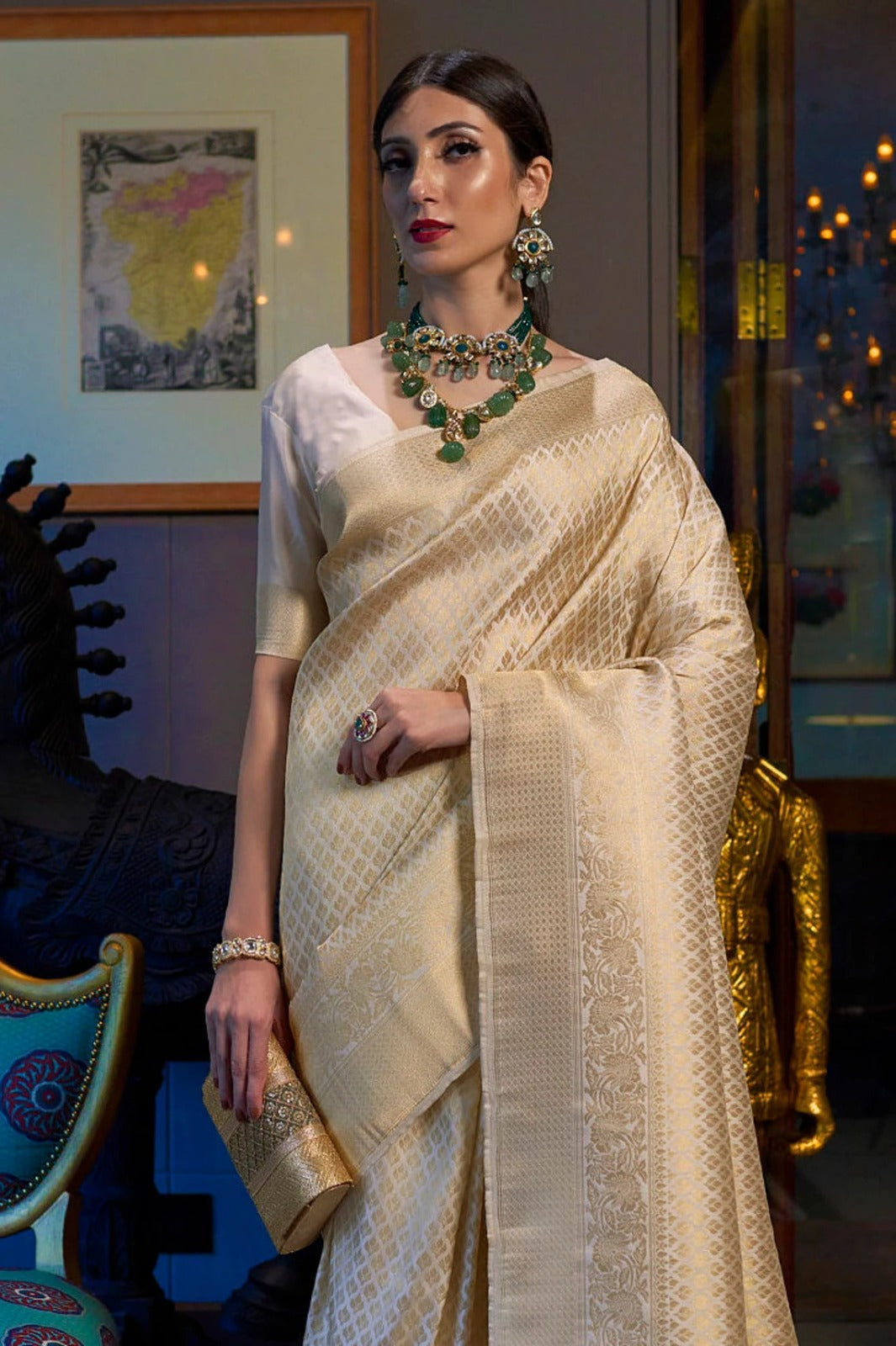 Beautiful Soft Lichi Silk Saree