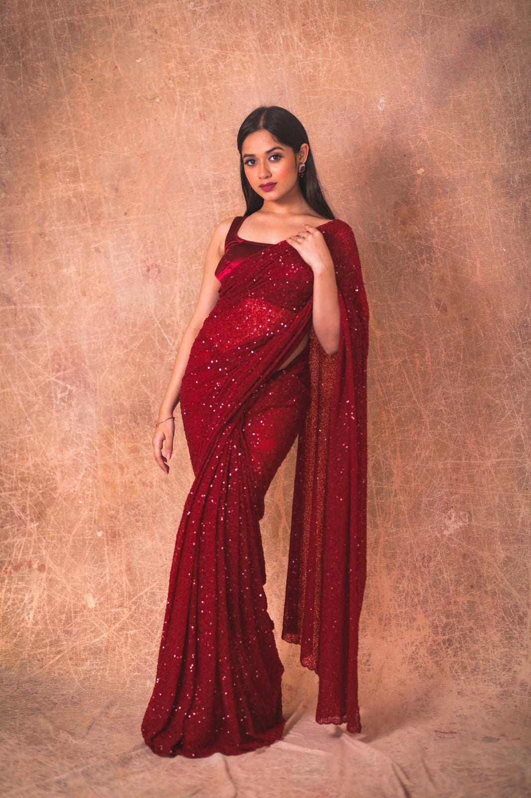 Georgette Sequnce Work  Saree