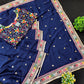 Havy sequence and dori Embroidery work Saree