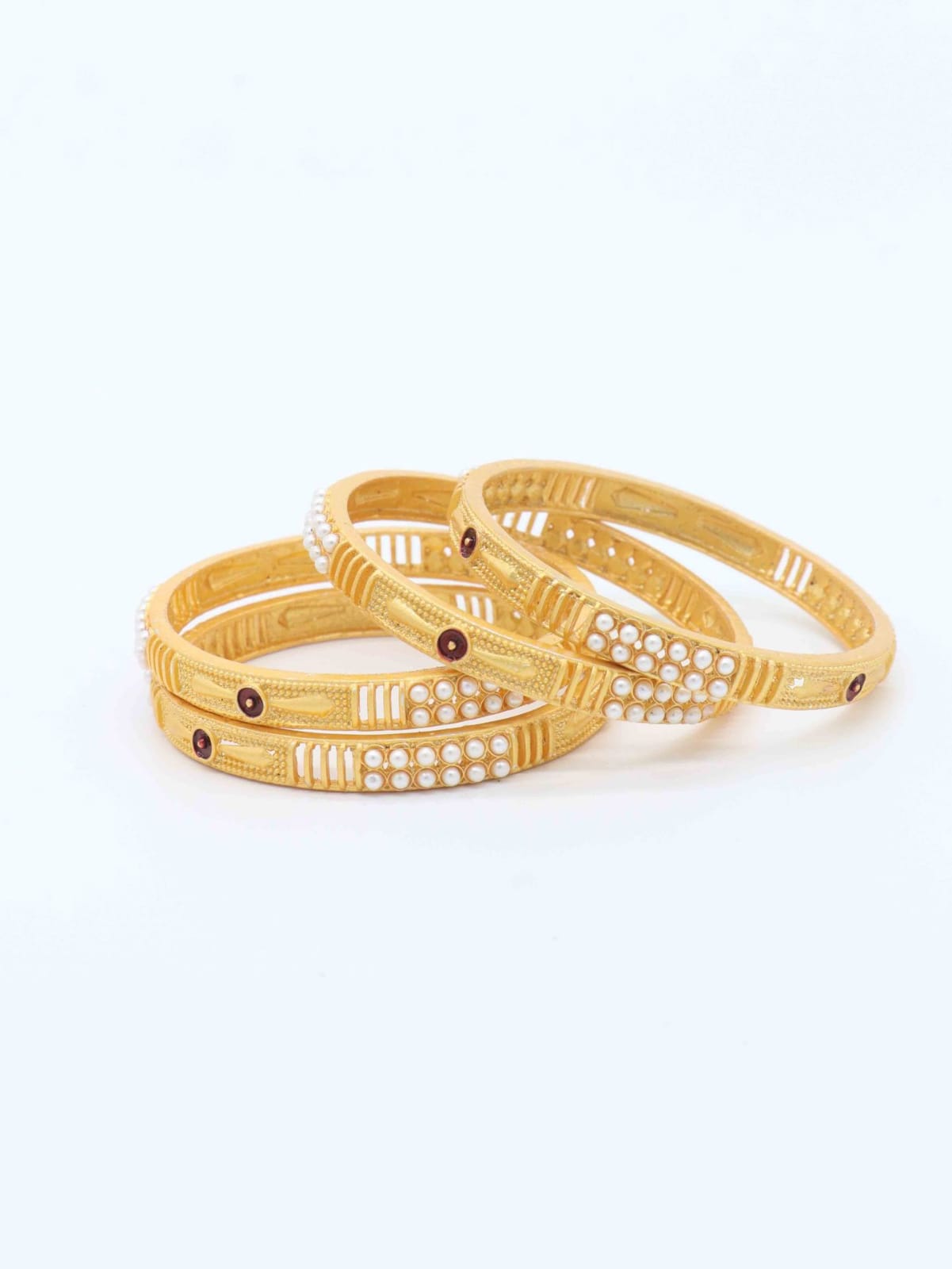 Gold Plated & Coloured Stone Bangles for Women & Girls.