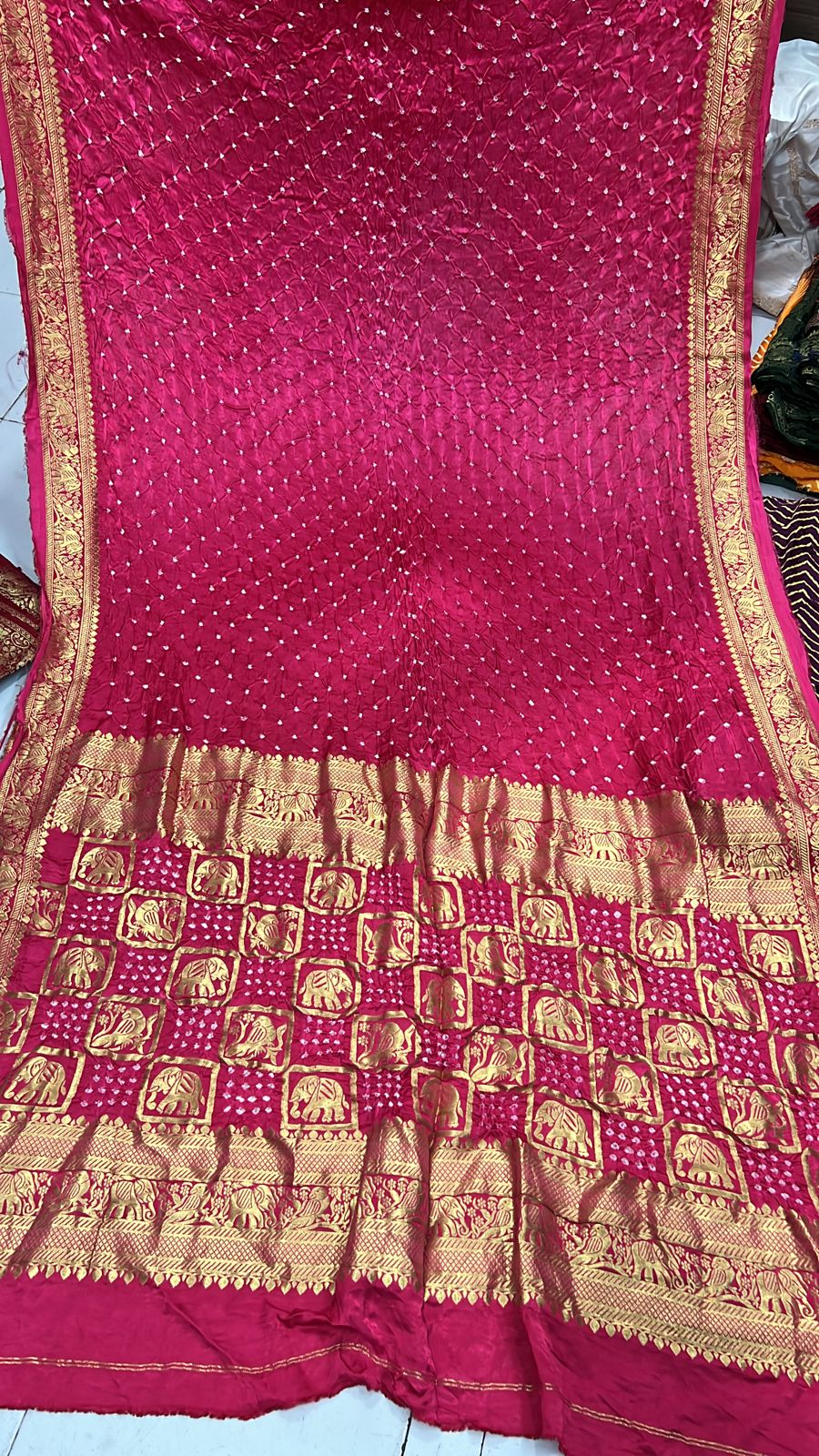 Modal Gajji silk Orignal Bandhani Saree