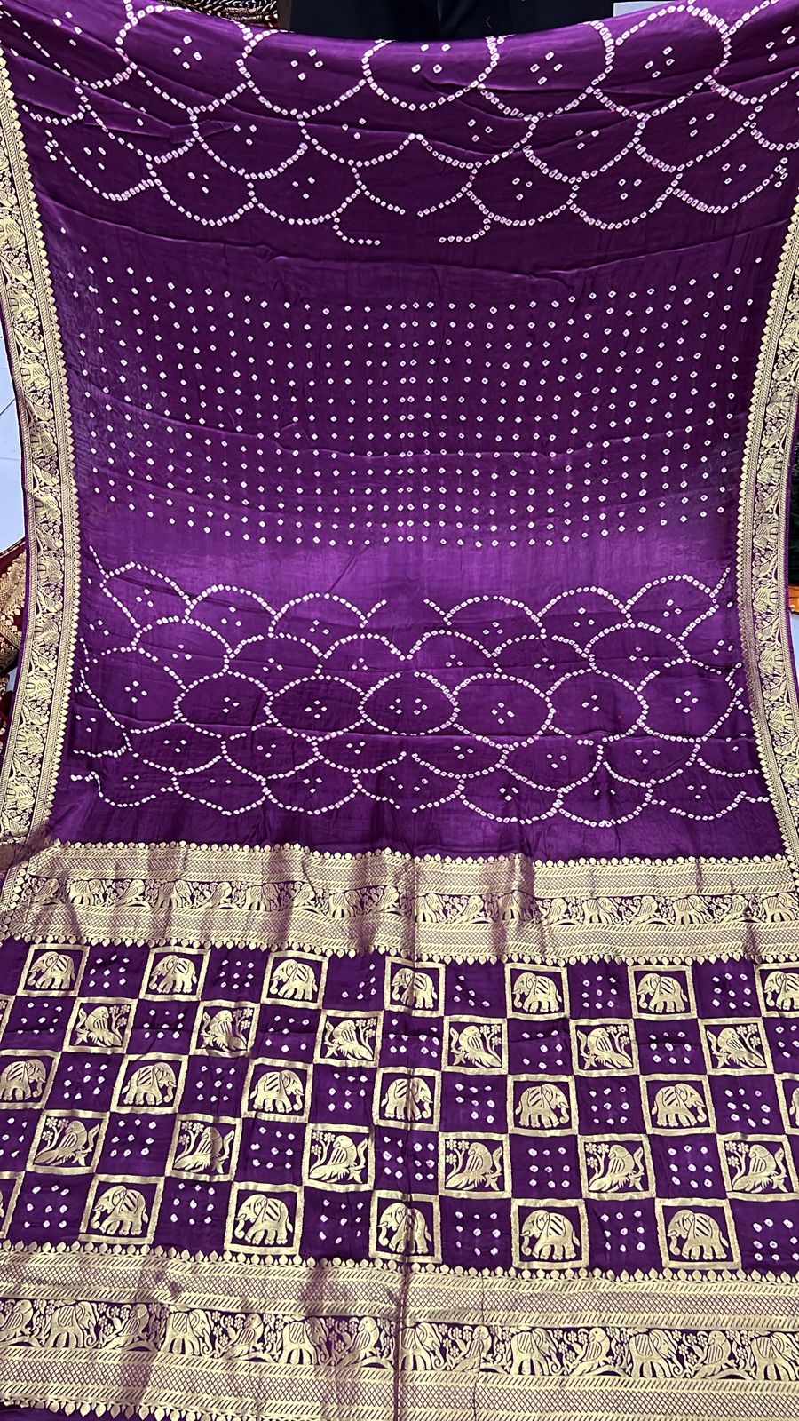 Modal Gajji silk Orignal Bandhani Saree