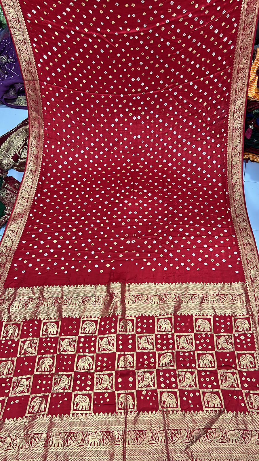 Modal Gajji silk Orignal Bandhani Saree