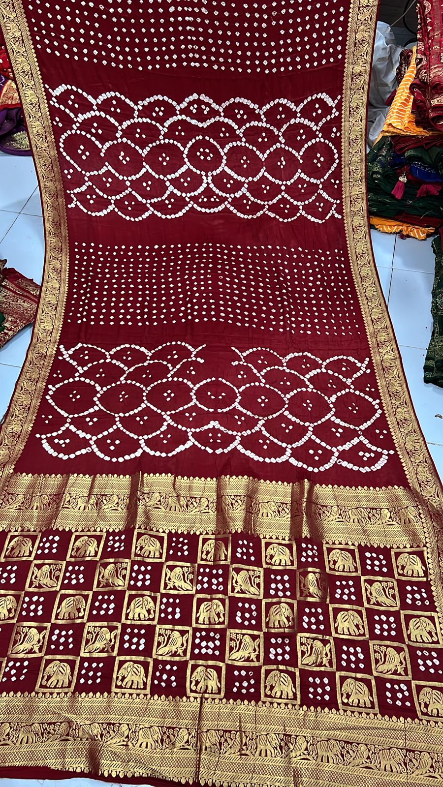 Modal Gajji silk Orignal Bandhani Saree