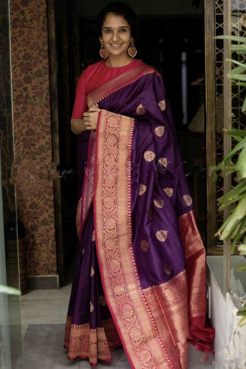 Jacquard Work Fancy Soft Silk saree