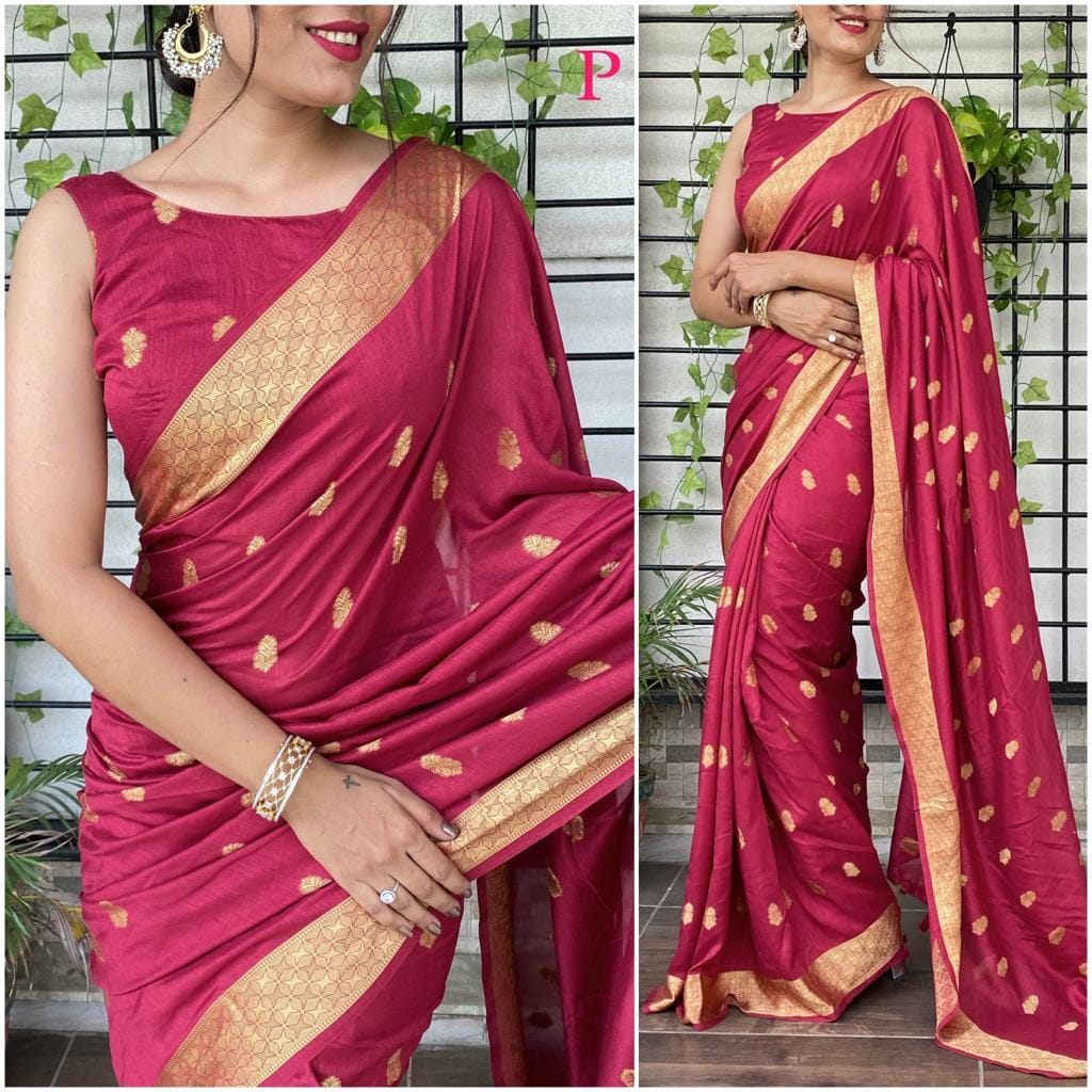 Cotton  With This Designer Saree.