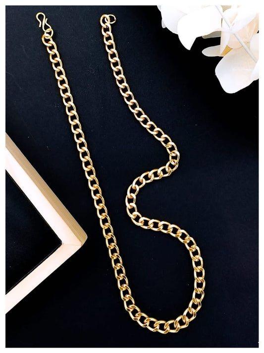 Most Popular Spiral Rope Link Gold Plated Brass Thin Neck Chain For Men & Boys