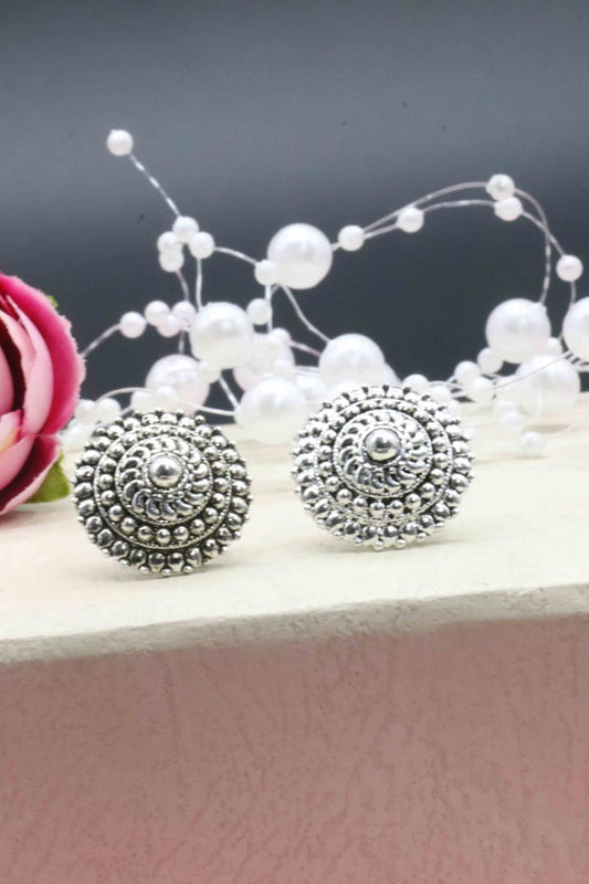 Silver  Style Stud Earrings Tops for Women and Girls