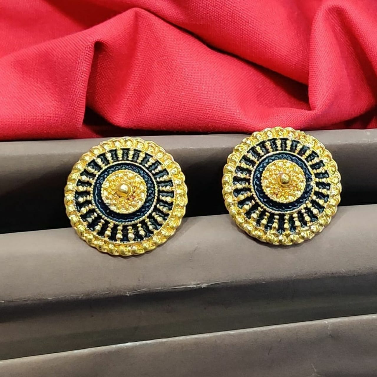 Latest Gold Plated Ruby Earrings For Women & Girls