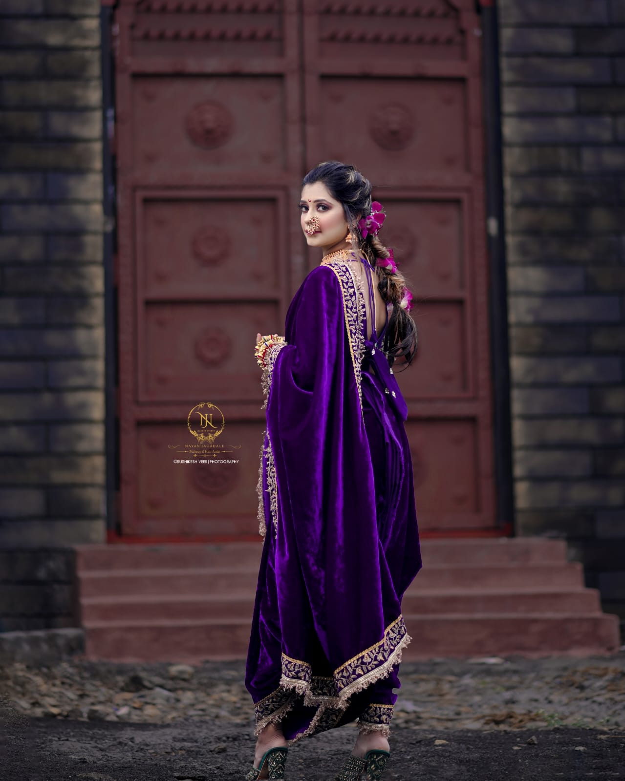 Presenting beautiful velvet saree