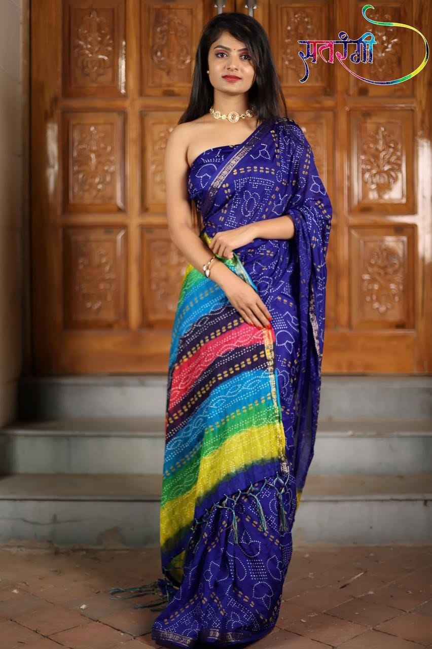 Print Bandhej Saree Most Demanded