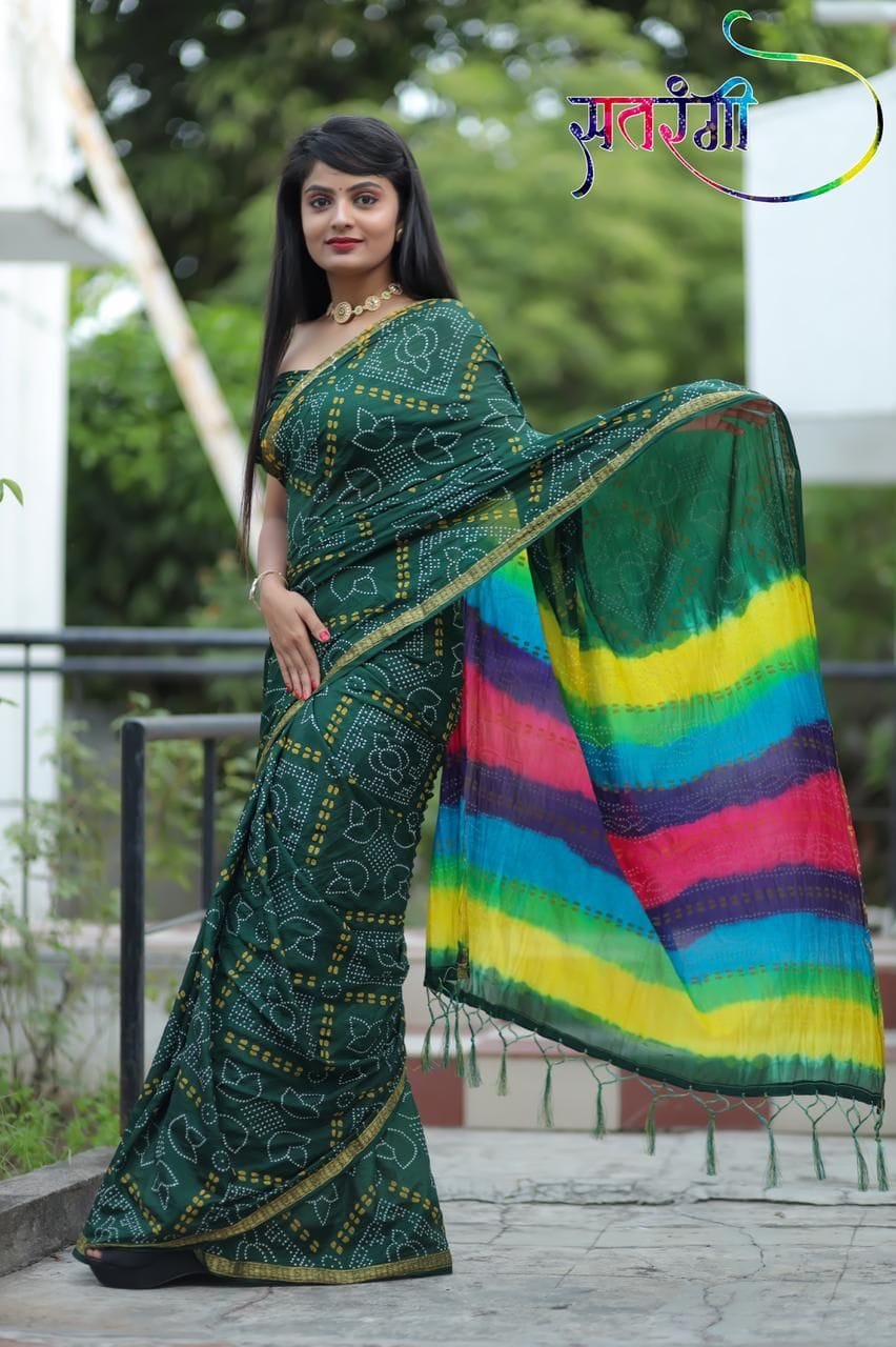 Print Bandhej Saree Most Demanded