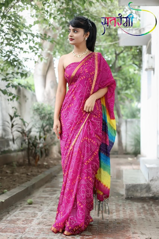 Print Bandhej Saree Most Demanded