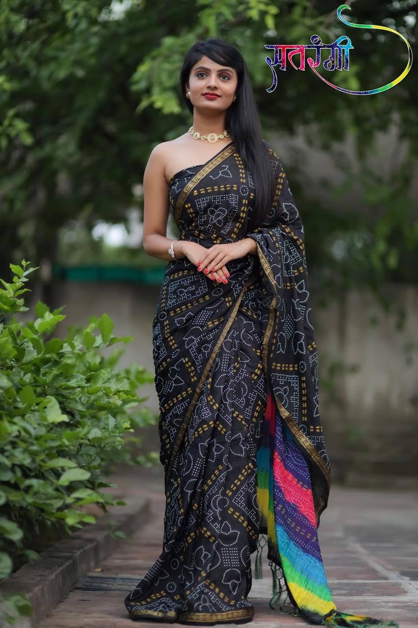 Print Bandhej Saree Most Demanded