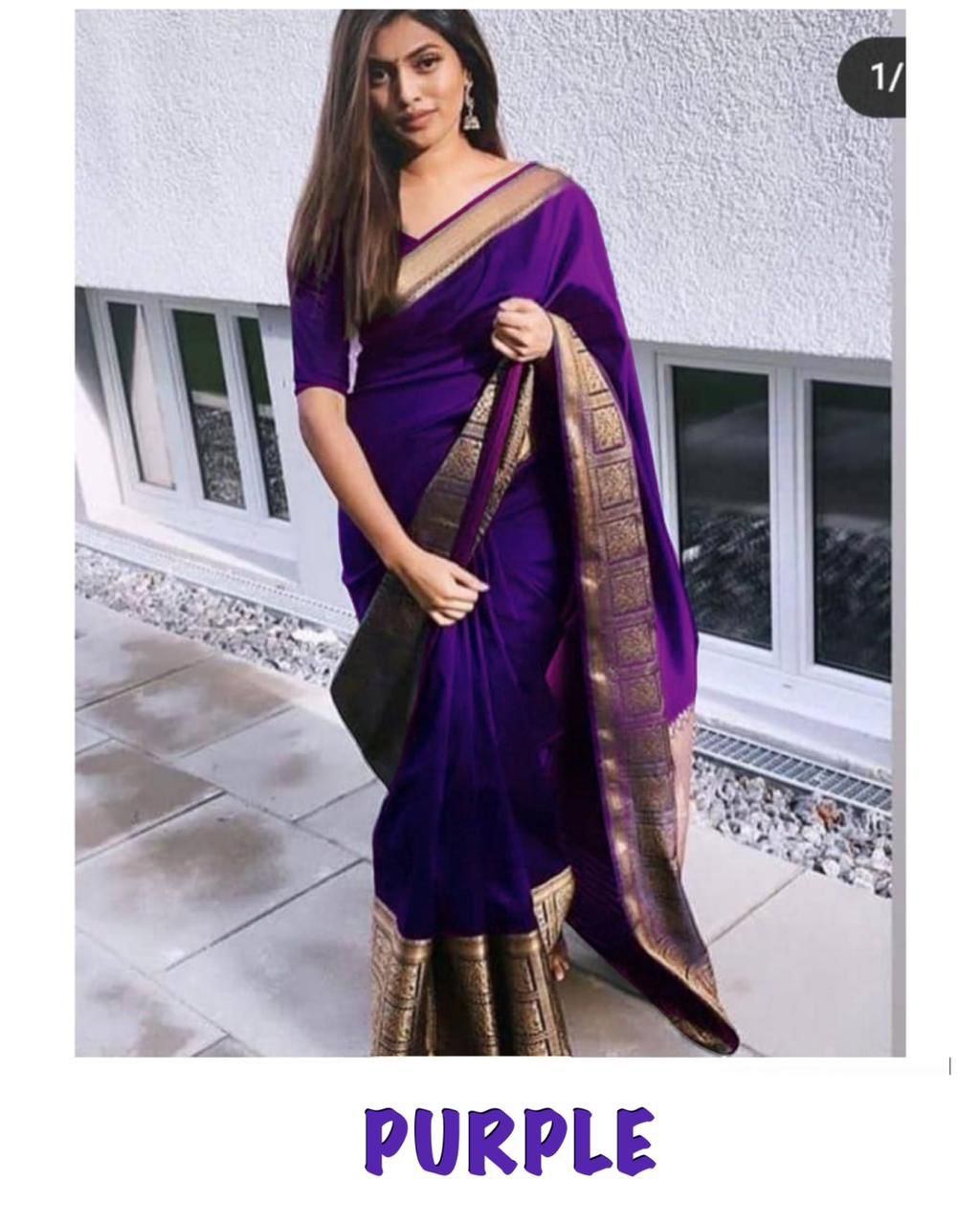 Super Trending  Soft Lichi Silk Saree