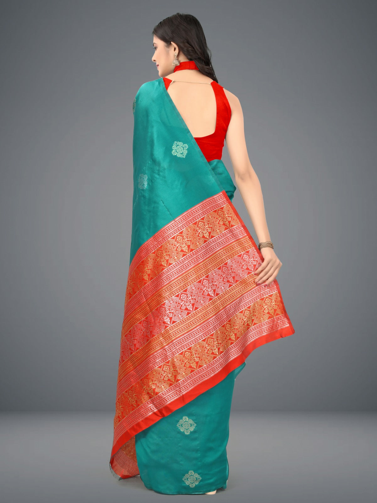 Jacquard Soft Lichi Silk Saree