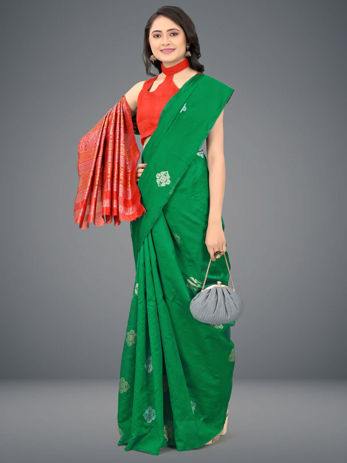 Jacquard Soft Lichi Silk Saree