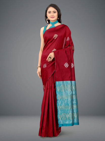 Jacquard Soft Lichi Silk Saree