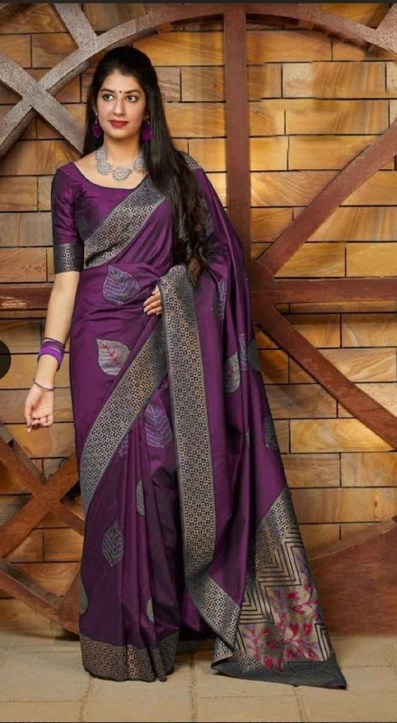 New Fashion Soft Lichi  Silk Saree