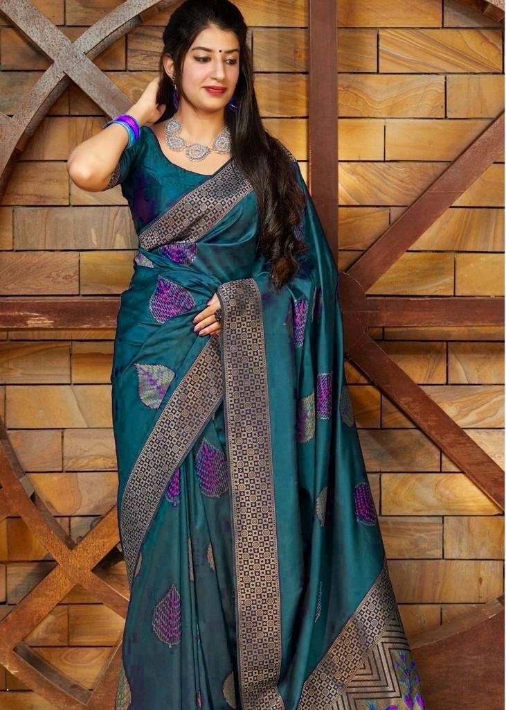 New Fashion Soft Lichi  Silk Saree