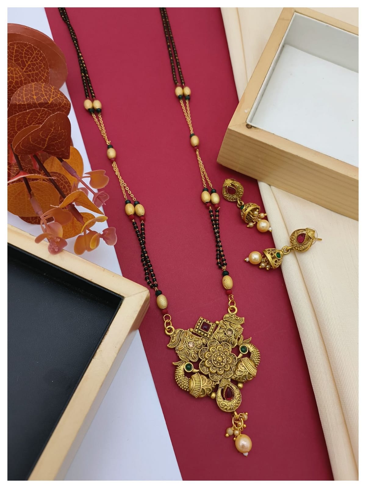 Gold -Plated Beaded Mangalsutra