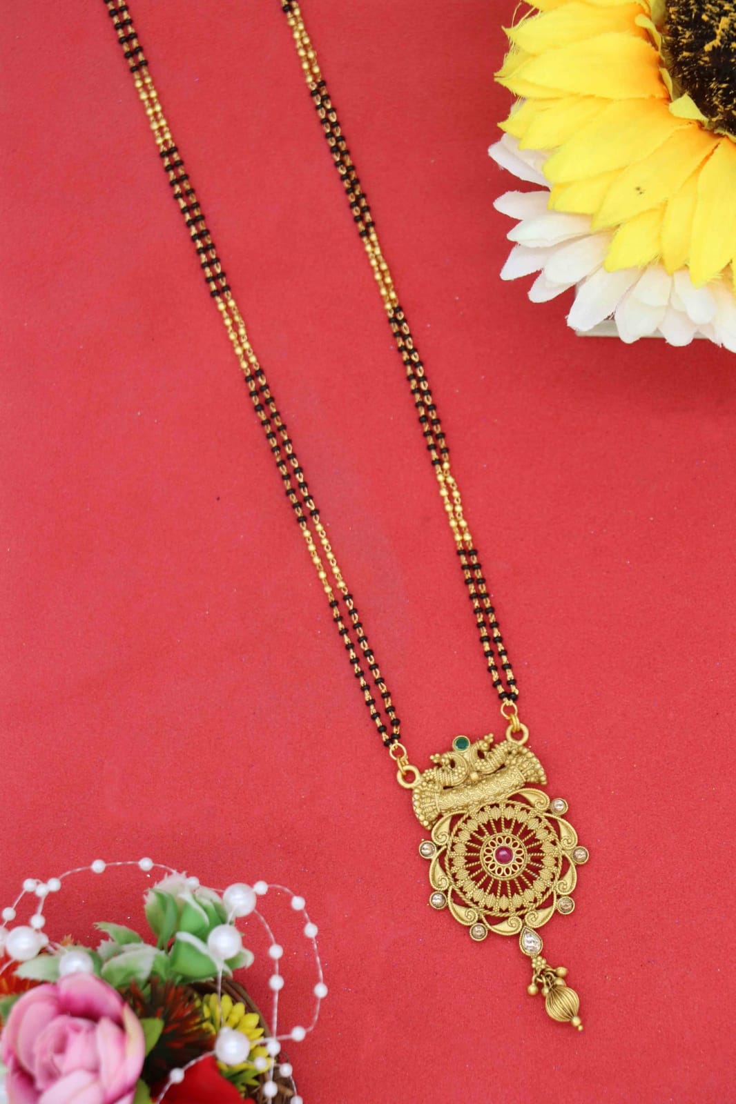 Peora Traditional Gold Plated  Mangalsutra Jewellery Gift Sets for Women and Girls