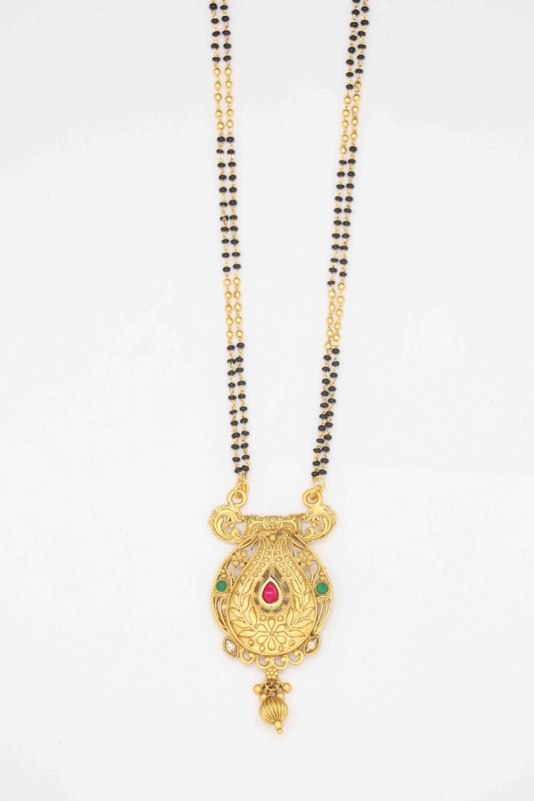 New Studded Swan Pendant  Mangalsutra