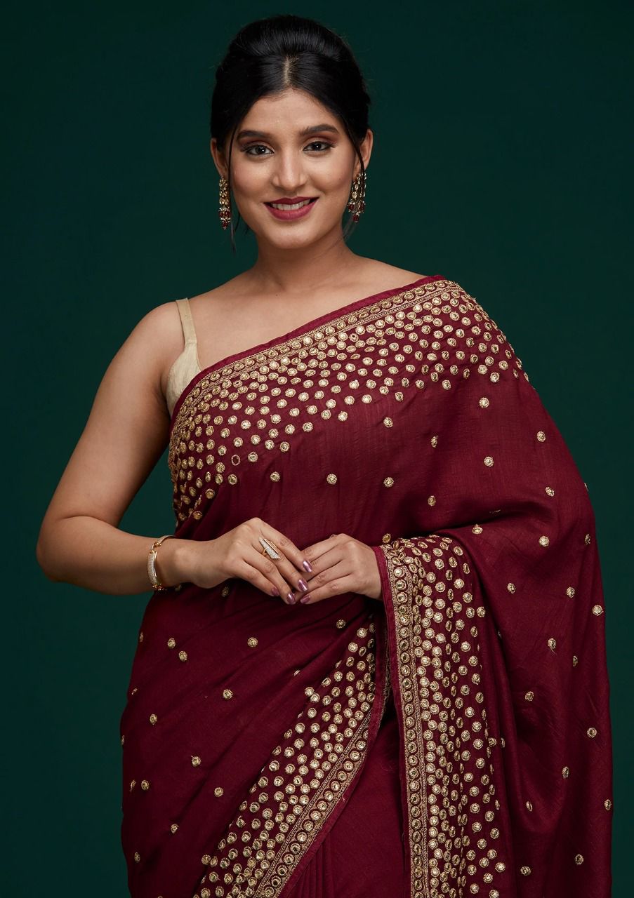 Style  Soft Dual Tone Vichitra Silk Saree