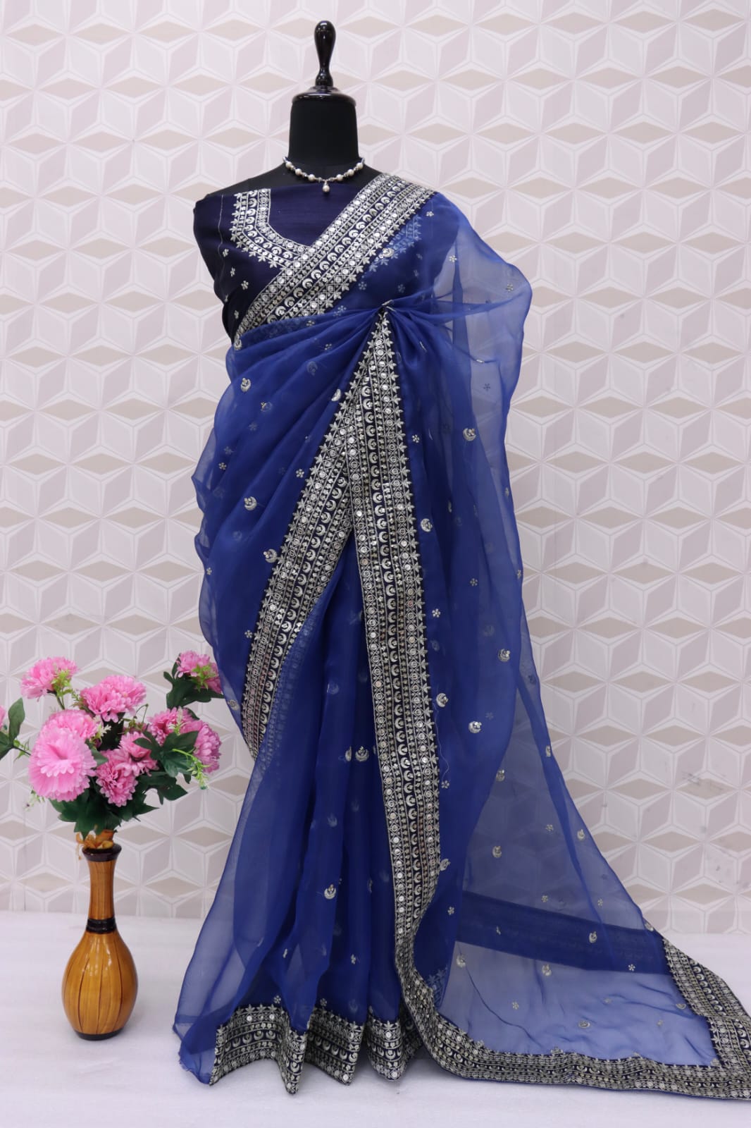 Presents Designer Sequence Embroidery Saree