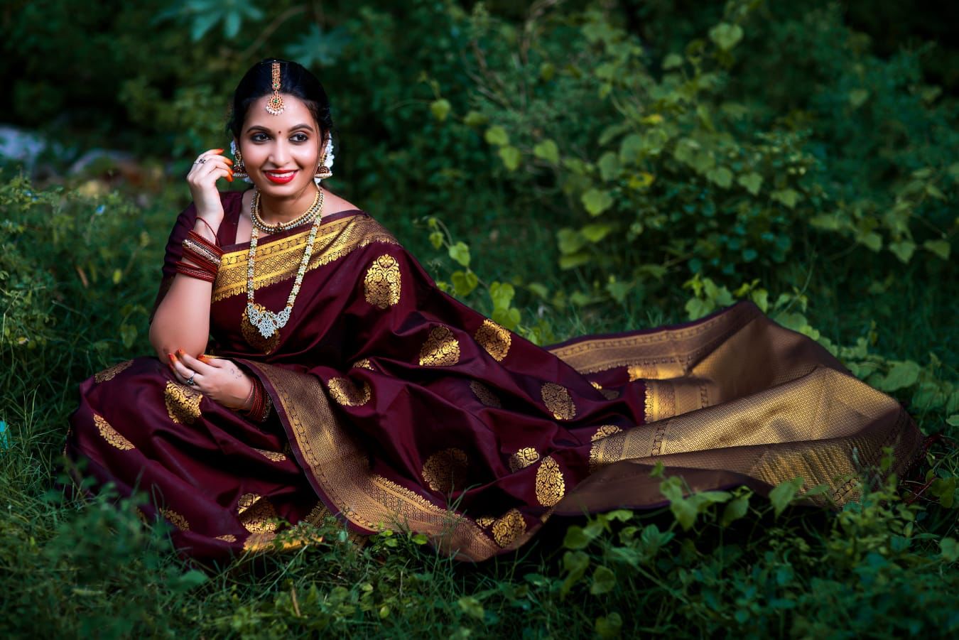 Beautiful Soft Lichi  Silk  Saree