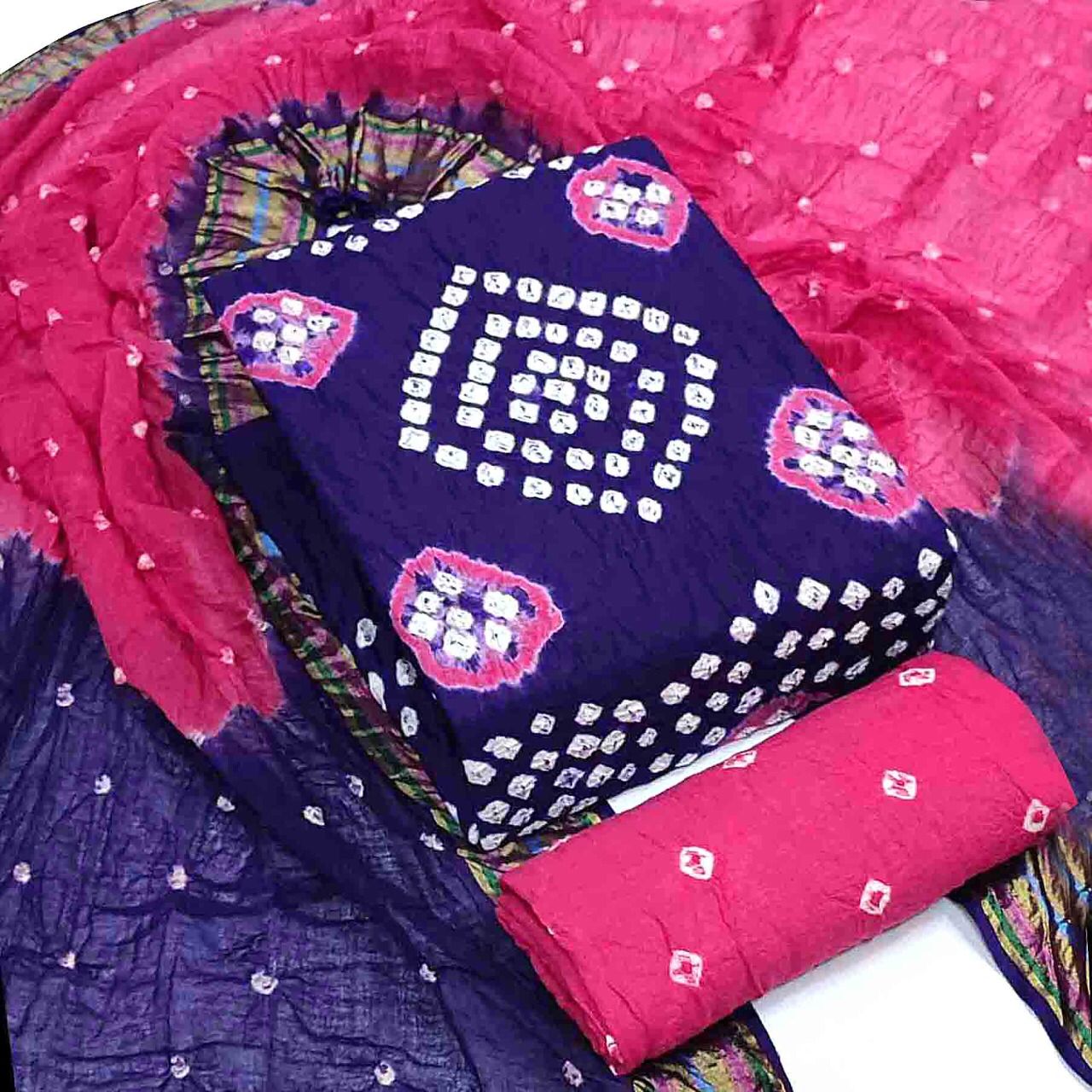 AMOUNEE-Buy best bandhani cotton suits online in ahmedabad – AMOUNEE -  Handloom & Handicraft