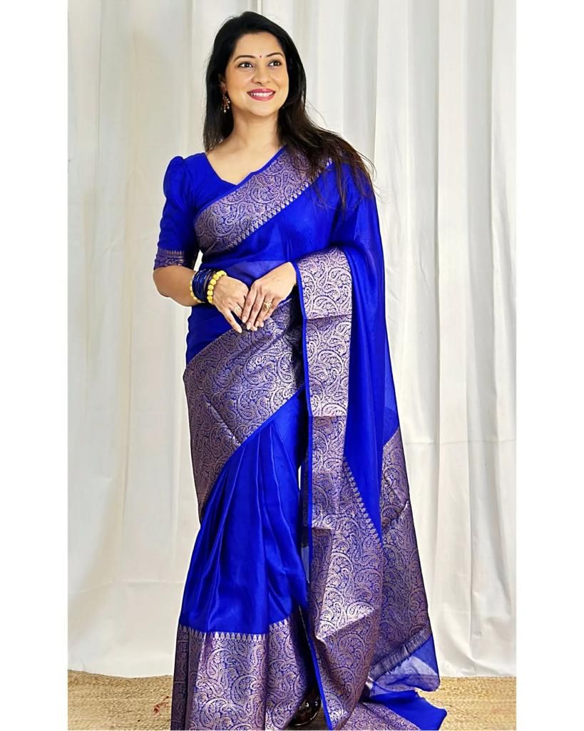 New Rich Pallu Soft Lichi Silk Saree