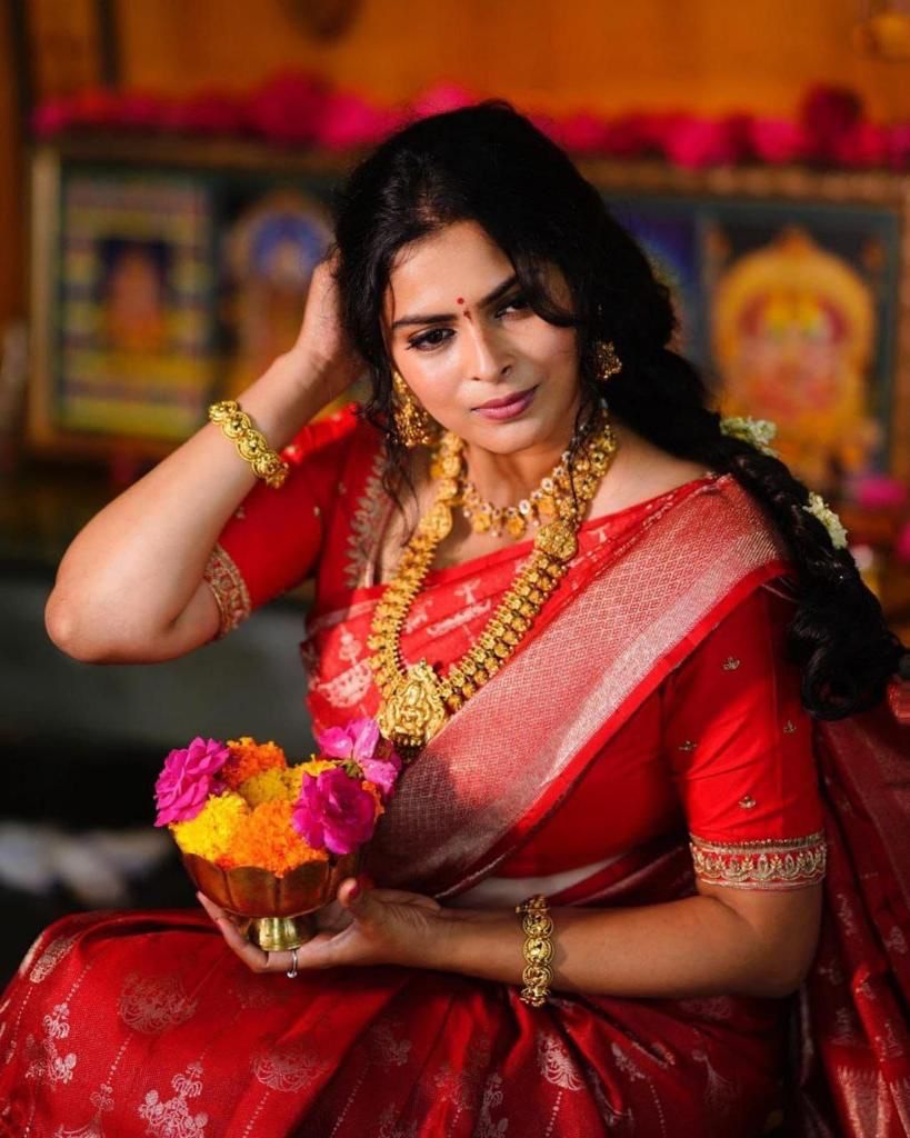 Chilli Red Cotton Chanderi Weaved Saree, 5.5 Meters at Rs 1750 in Varanasi