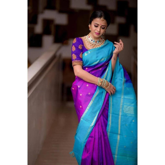 Jacquard Work  Soft Lichi Silk Cloth  Saree