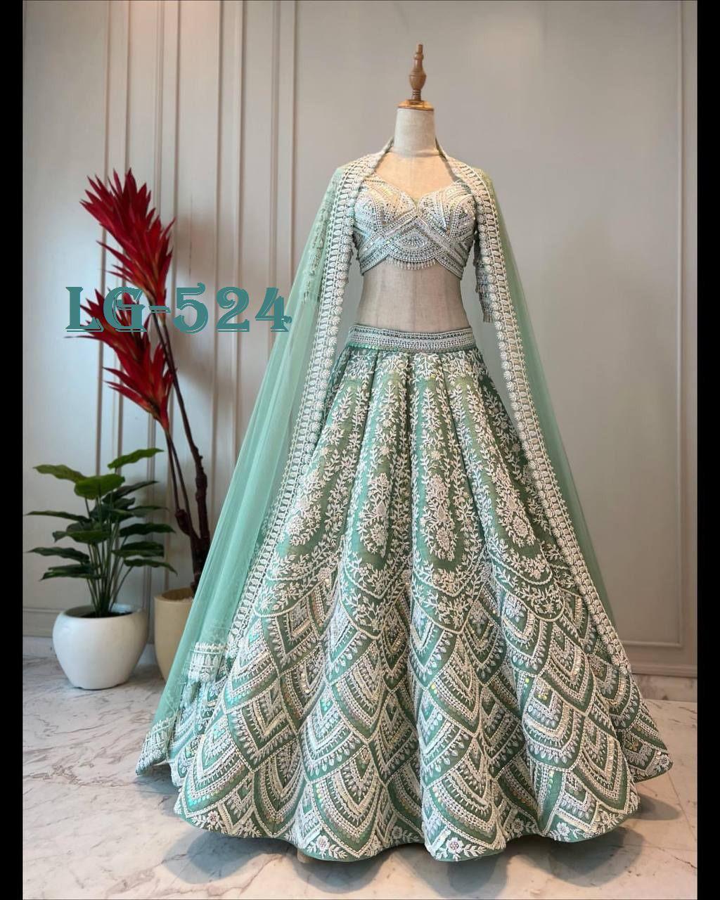 Treding New Designer Tafeta Silk  Lehanga with Blouse Along with cutwork Duppta