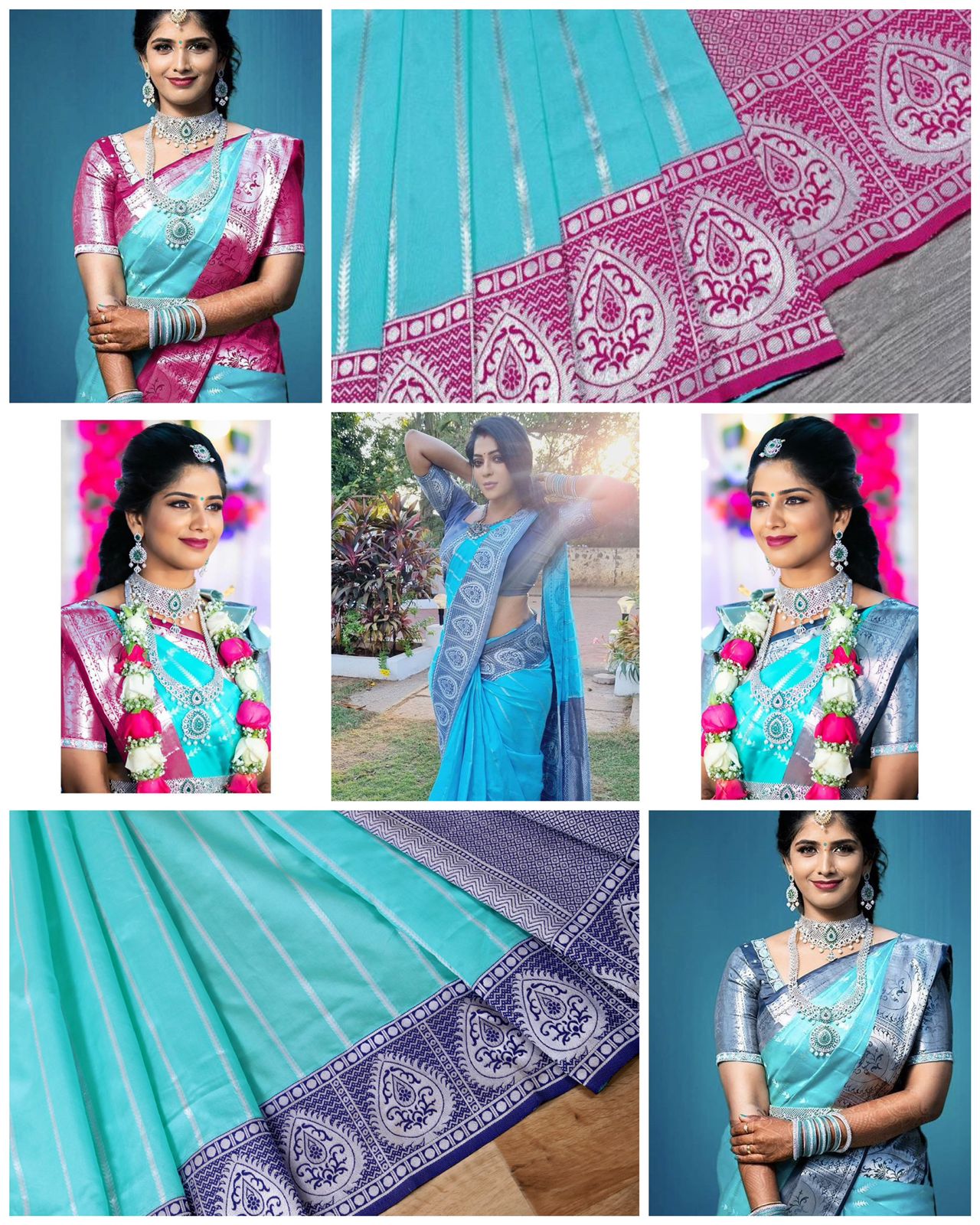 Cyen  Soft Lichi Silk Cloth  Saree