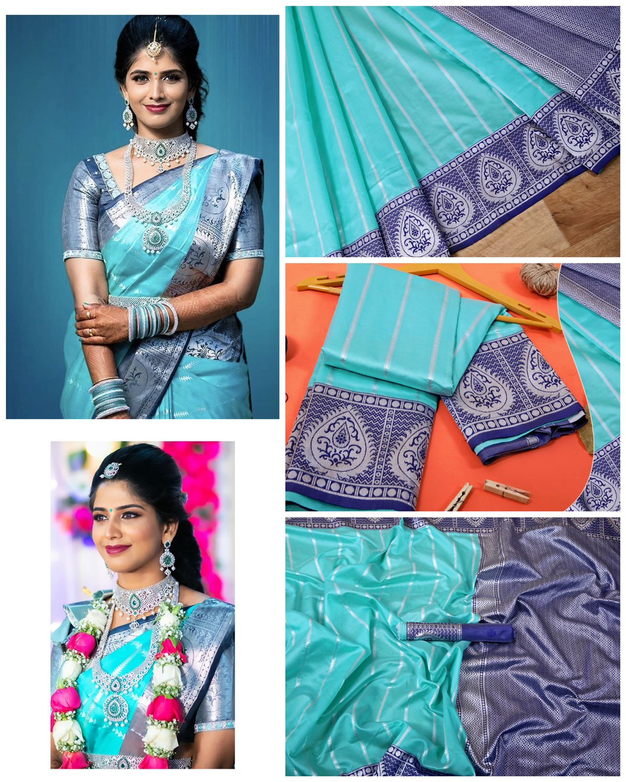 Cyen  Soft Lichi Silk Cloth  Saree