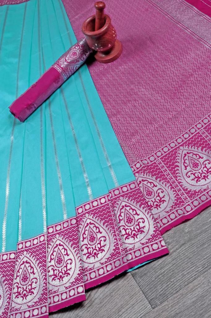 Cyen  Soft Lichi Silk Cloth  Saree