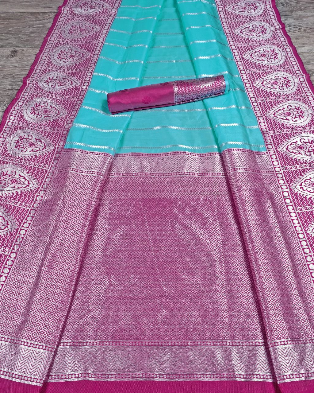 Cyen  Soft Lichi Silk Cloth  Saree