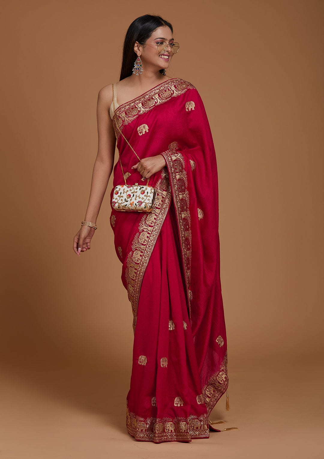 S01_Designer Silk Sarees Dual tone color with attached blouse piece & |  SwagQueen