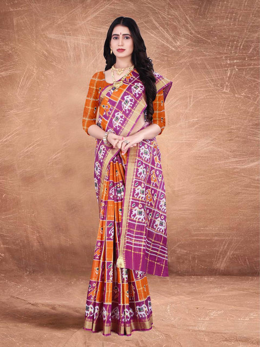Soft Pure Cotton Designer  saree