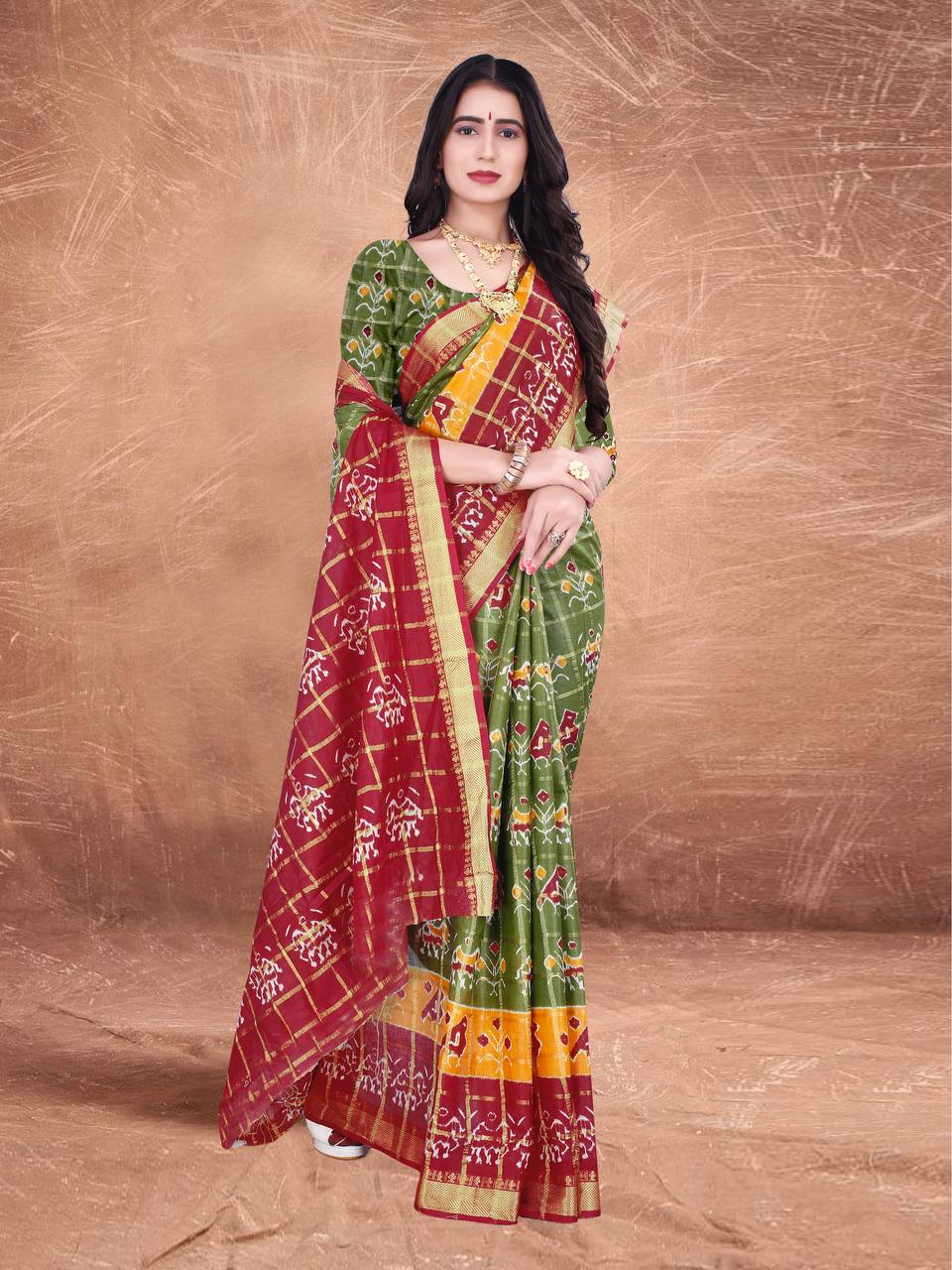 Soft Pure Cotton Designer  saree